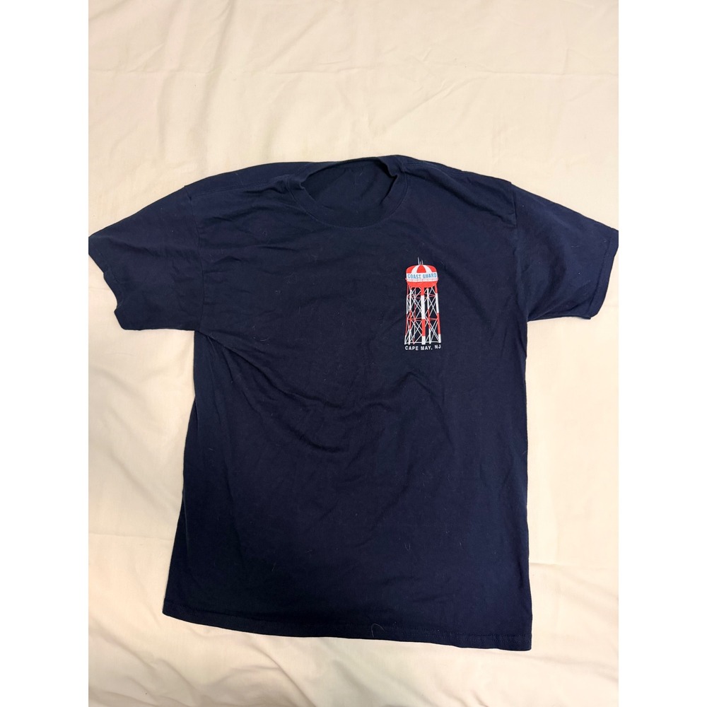 USCG Enlisted Corps Cape May NJ Coast Guard Graphic T-Shirt Navy Blue Mens L